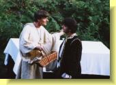 Friar Lawrence gives Romeo the benefit of his advice